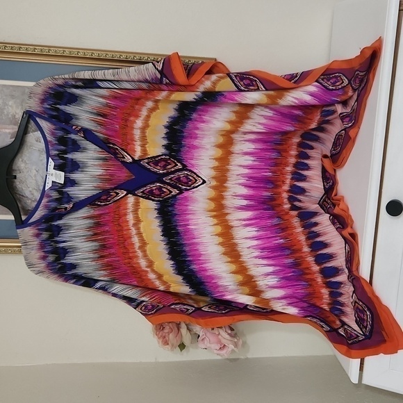 Trina Turk Theodore Dress 100%Silk Size XS Small Elegant Glam Coastal Bohemian - Picture 12 of 12